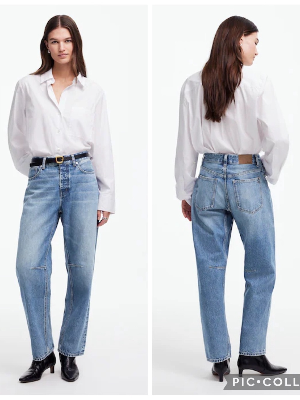 Madewell Darted Barrel Jeans Button Fly NR527 26